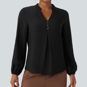 Halara VNeck Long Sleeve Work Shirt